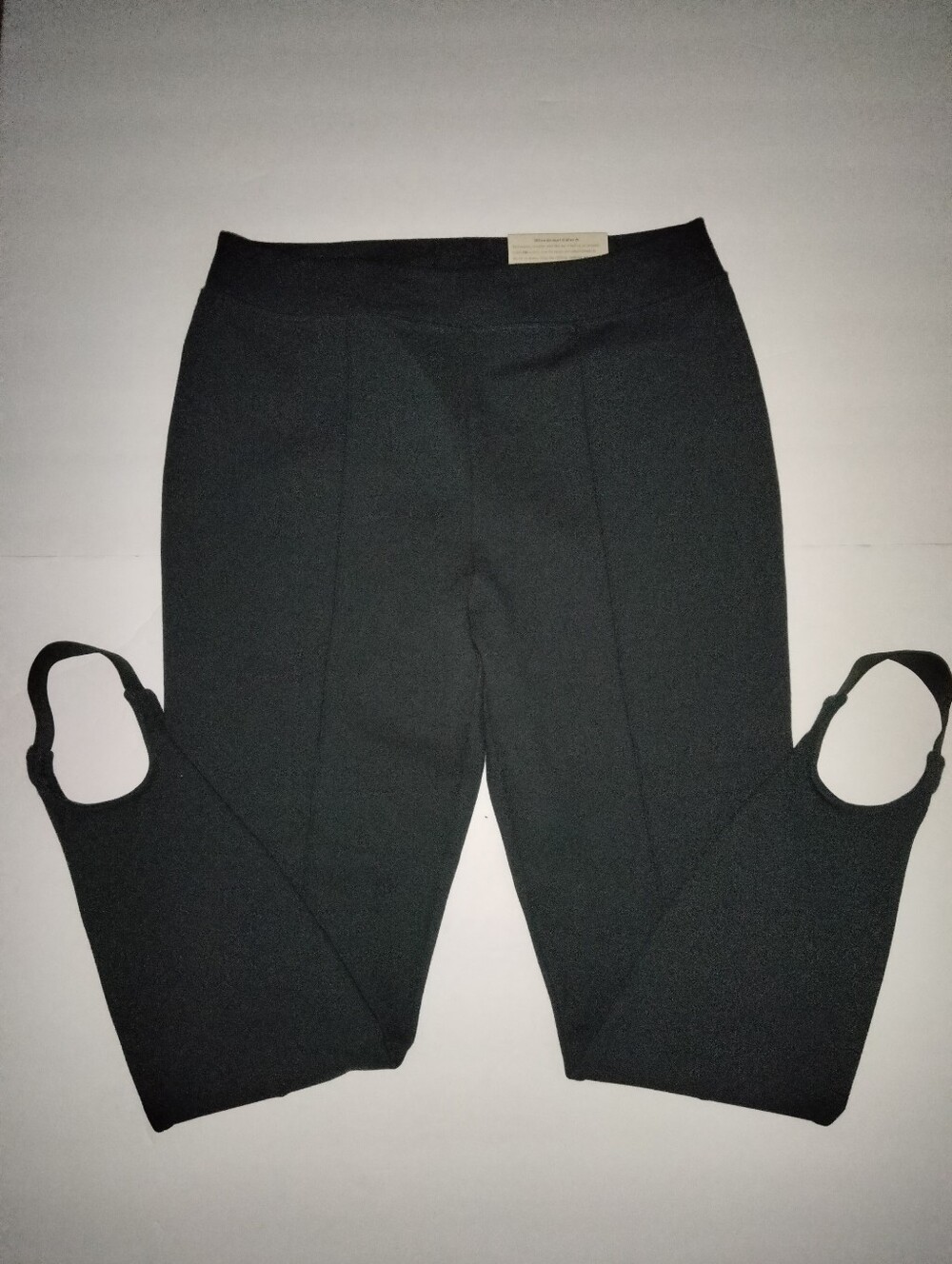 Soft Surroundings (Size S Petite) Classic Black Stirrup Ponte Leggings (NEW-NWT)